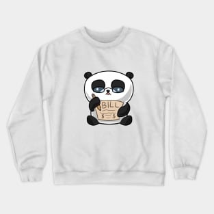 Kawaii panda paying the bills Crewneck Sweatshirt